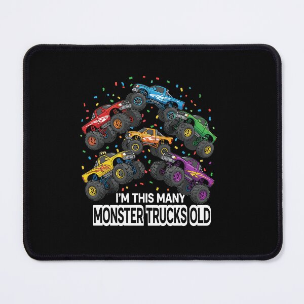 Item preview, I'm This Many Monster Trucks Old Seven Birthday Kid Monster Truck Lover designed and sold by PopStars1993.