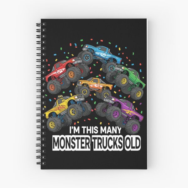 Item preview, I'm This Many Monster Trucks Old Seven Birthday Kid Monster Truck Lover designed and sold by PopStars1993.