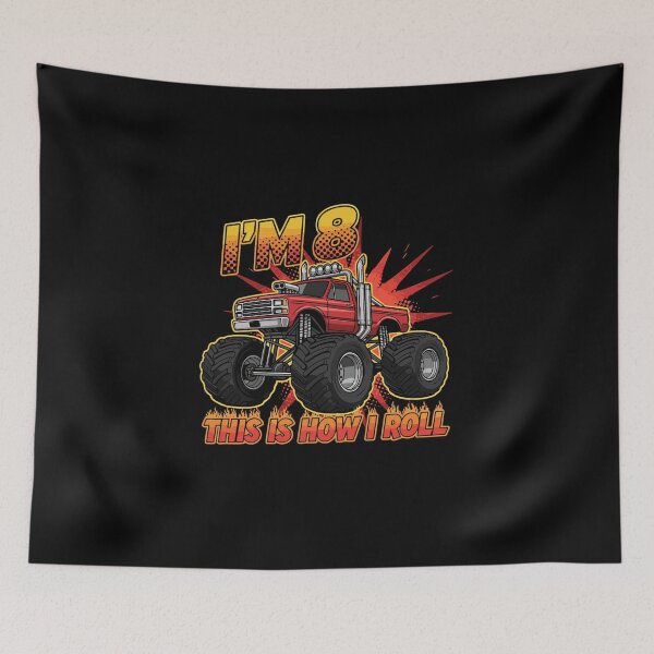 Item preview, I'm 8 This Is How I Roll Monster Truck Eighth Birthday Boy designed and sold by PopStars1993.
