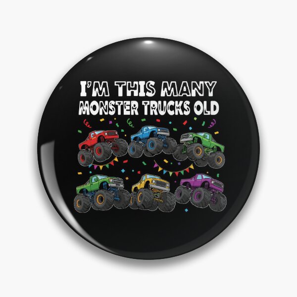 Item preview, I'm This Many Monster Trucks Old Six Year Old Birthday Boy designed and sold by PopStars1993.