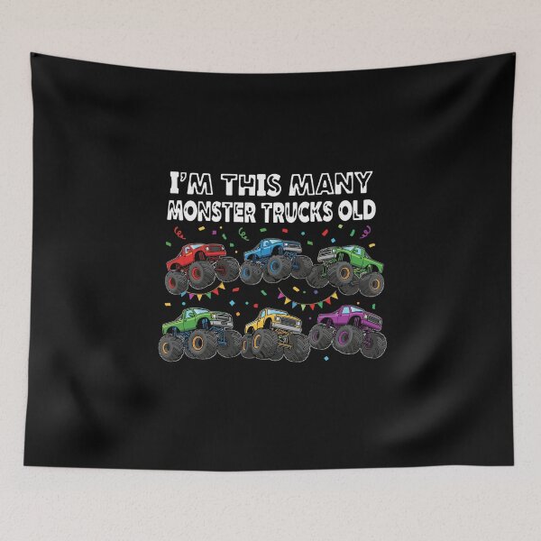 Item preview, I'm This Many Monster Trucks Old Six Year Old Birthday Boy designed and sold by PopStars1993.