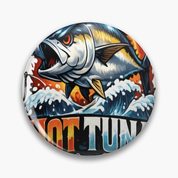 Item preview, Hot Tuna Fishing Shirt – Vintage Flame Tuna Angler Graphic Tee for Sport Fishing Lovers designed and sold by CatLovers Studio.