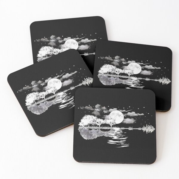 Item preview, Moonlight Melody: Acoustic Guitar Nature Reflection designed and sold by BumbleBloom7.