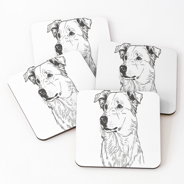 Item preview, Border Collie in Minimalist Linear Art designed and sold by VestraDesign.