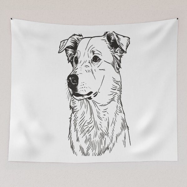 Item preview, Border Collie en arte lineal minimalista designed and sold by VestraDesign.