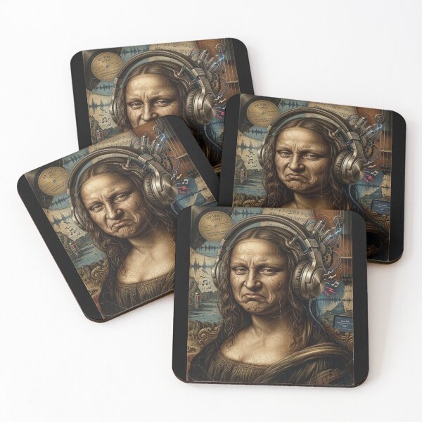 Item preview, Mona Lisa Bass Face Music Lovers DJs Producers designed and sold by MaskedTarget.