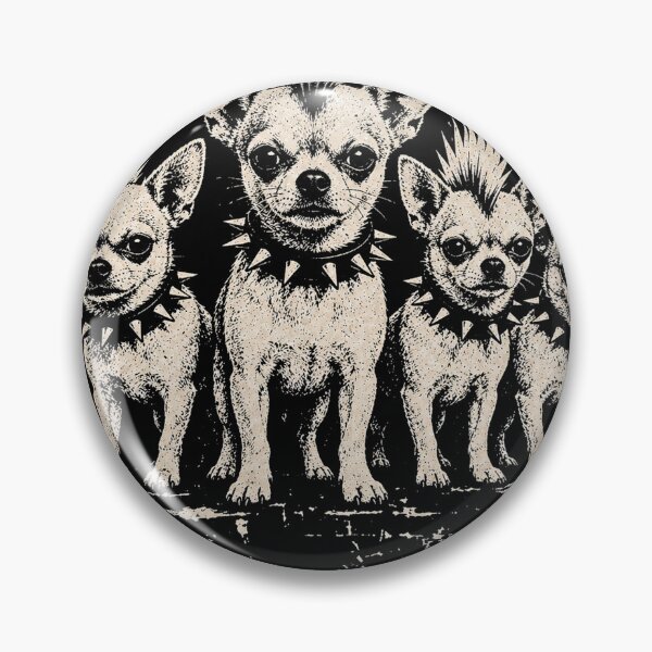 Item preview, Vintage Punk Chihuahua Rock Chihuahua Mohawk Spiked Collar designed and sold by will freed18.