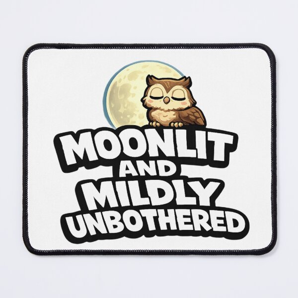 Item preview, Cute Owl Moonlight and Mildly Unbothered Sticker | Funny Introvert Owl Gift designed and sold by Gremlin Hours.
