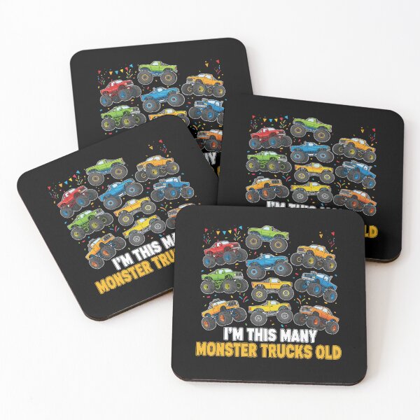 Item preview, I'm This Many Monster Trucks Old Monster Truck Birthday Boy designed and sold by PopStars1993.
