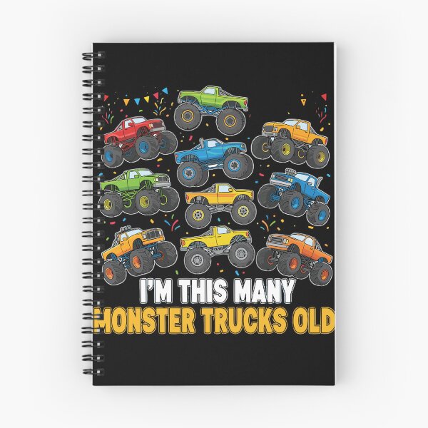 Item preview, I'm This Many Monster Trucks Old Monster Truck Birthday Boy designed and sold by PopStars1993.