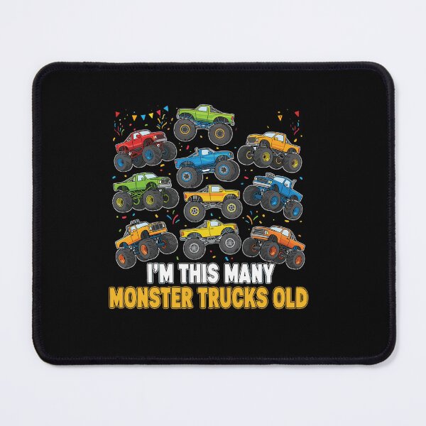 Item preview, I'm This Many Monster Trucks Old Monster Truck Birthday Boy designed and sold by PopStars1993.