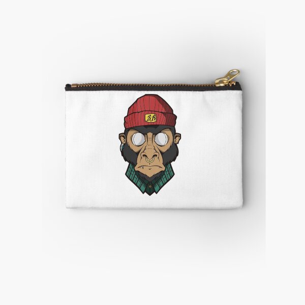 Item preview, Hipster Monkey with Red Beanie and Flannel Shirt designed and sold by Macias123.