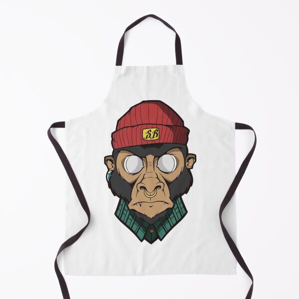 Item preview, Hipster Monkey with Red Beanie and Flannel Shirt designed and sold by Macias123.