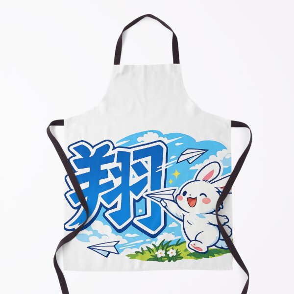Item preview, Soar Kanji Rabbit Sticker | Kawaii Japanese Bunny with Paper Airplane Vector Design designed and sold by kawaii animal store (in Japan).