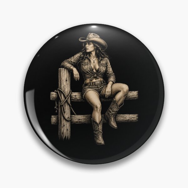 Item preview, Cowgirl Sitting on Fence at Dusk Western Art designed and sold by will freed18.