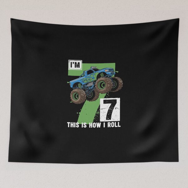 Item preview, I'm 7 This Is How I Roll Monster Truck 7th Birthday Boy Kid designed and sold by PopStars1993.