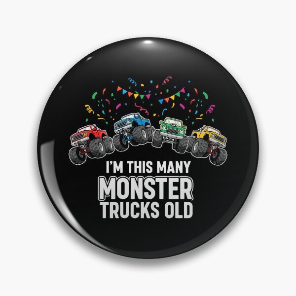 Item preview, I'm This Many Monster Trucks Old Birthday Boy Kids Party designed and sold by PopStars1993.
