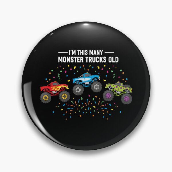 Item preview, I'm This Many Monster Trucks Old Boys Birthday Celebration designed and sold by PopStars1993.
