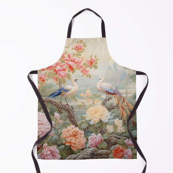 Item preview, Elegant Peonies and Paradise Birds | Vintage Asian Botanical Wall Art designed and sold by GrinGalore.