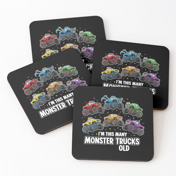 Item preview, I'm This Many Monster Trucks Old Birthday Boy Celebration designed and sold by PopStars1993.