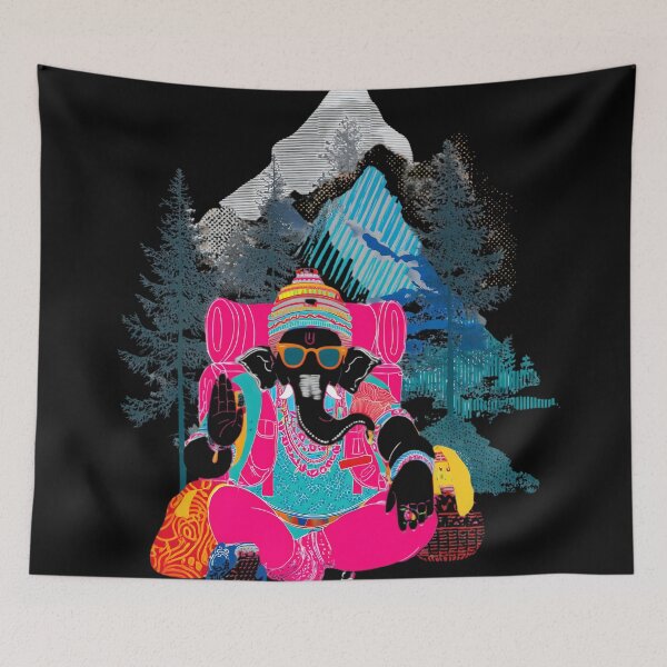 Item preview, Cool Streetwear Pink Elephant Hiker Mountain Pop Art designed and sold by PANNARUK THAILAND.
