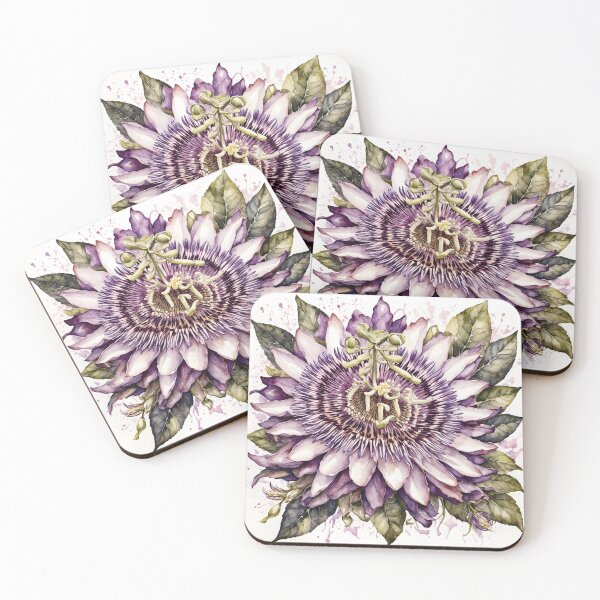 Item preview, Passionflower Watercolor Painting designed and sold by RawNaturePrints.