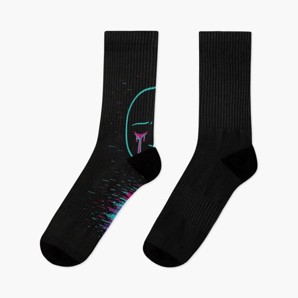 Item preview, Corrupted Face – Neon Glitch Digital Tears designed and sold by JupiterGlitchEmpire.