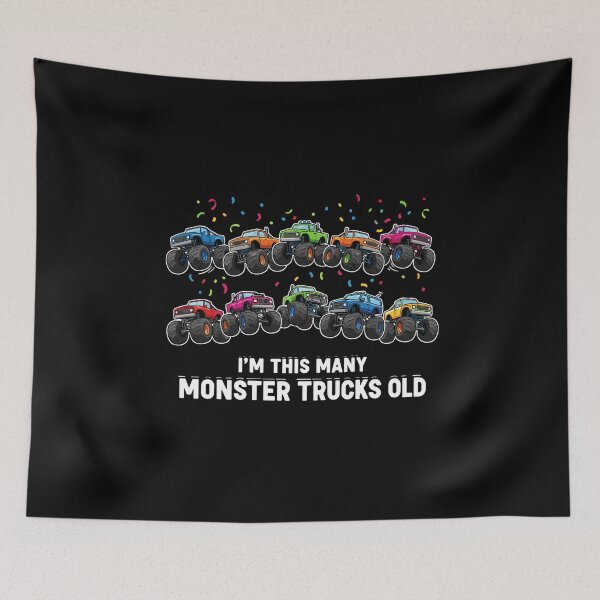 Item preview, I'm This Many Monster Trucks Old Ninth Birthday Monster Truck Nine Years Old Kids designed and sold by PopStars1993.