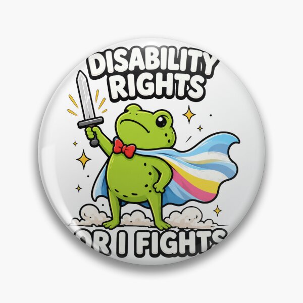 Item preview, I Will Fight Until Disability Rights Funny Frog Meme designed and sold by MaskedTarget.