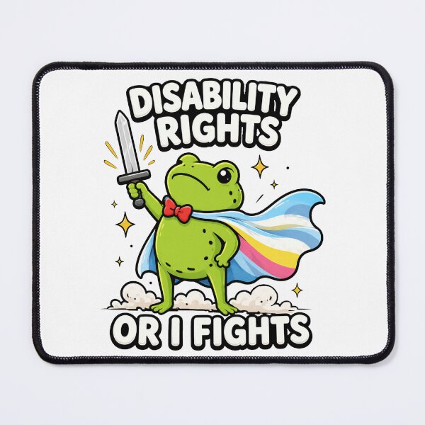 Item preview, I Will Fight Until Disability Rights Funny Frog Meme designed and sold by MaskedTarget.