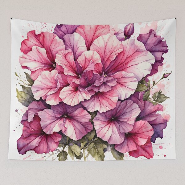Item preview, Petunia Flower Watercolor Painting designed and sold by RawNaturePrints.
