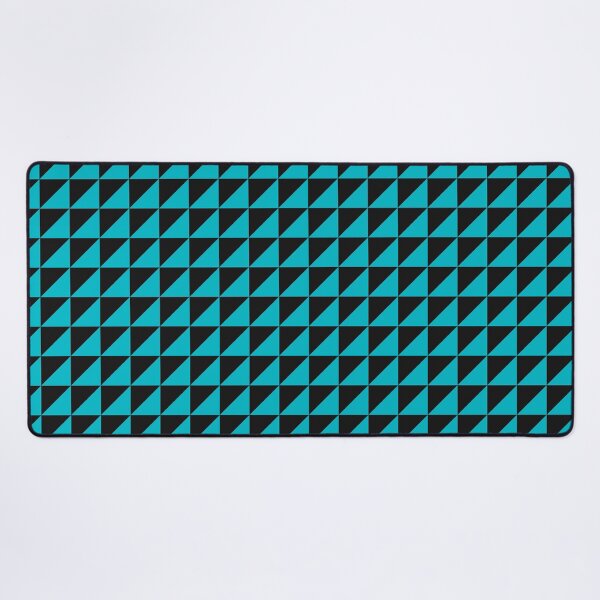 Item preview, Black And Cyan Triangle Mosaic Pattern designed and sold by pattern-archive.