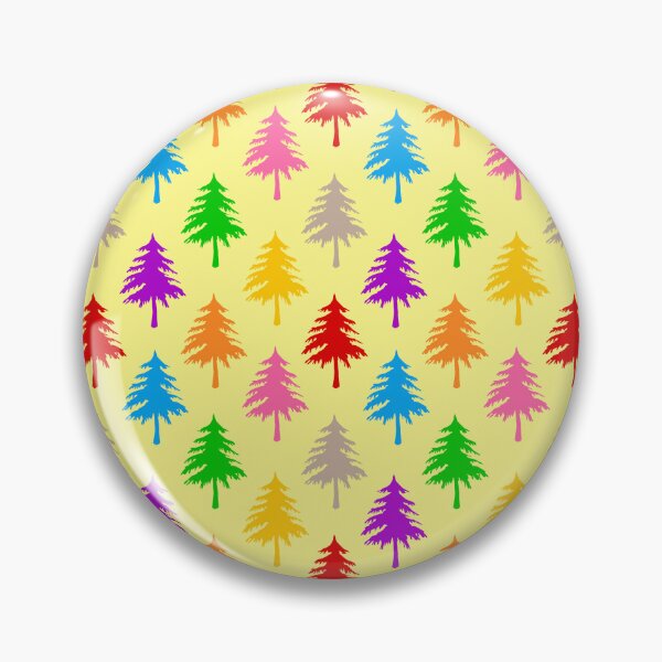 Item preview,  Multicolored Pine Cone Trees - Yellow  designed and sold by PatternTitan.