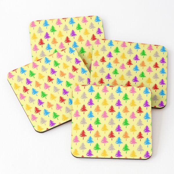 Item preview,  Multicolored Pine Cone Trees - Yellow  designed and sold by PatternTitan.