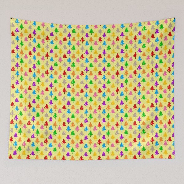 Item preview,  Multicolored Pine Cone Trees - Yellow  designed and sold by PatternTitan.