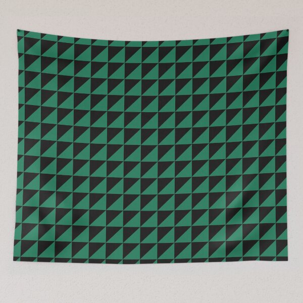 Item preview, Black And Green Triangle Mosaic Pattern designed and sold by pattern-archive.