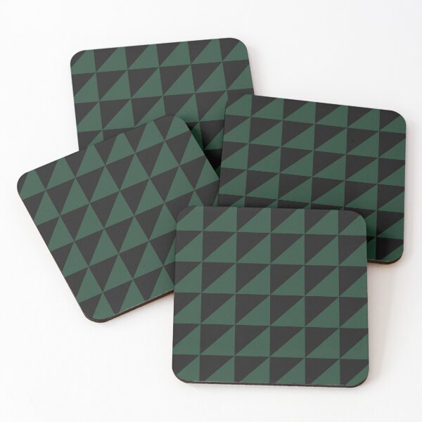 Item preview, Black And Forest Green Triangle Mosaic Pattern designed and sold by pattern-archive.