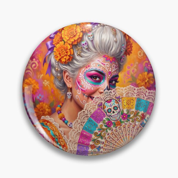 Item preview, Day of the Dead Woman Portrait designed and sold by AnnArtshock.