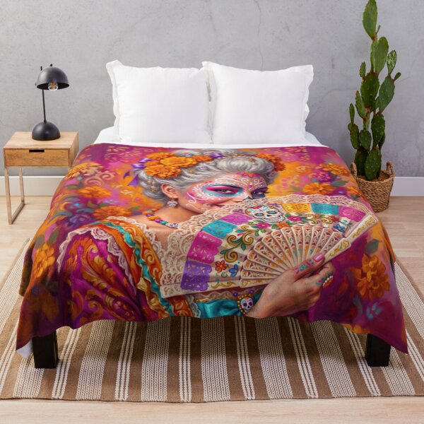 Item preview, Day of the Dead Woman Portrait designed and sold by AnnArtshock.
