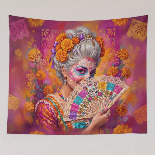 Item preview, Day of the Dead Woman Portrait designed and sold by AnnArtshock.