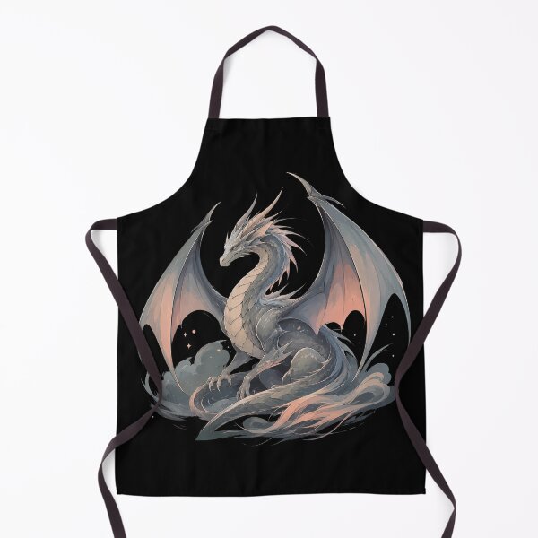 Item preview, Majestic Silver Dragon Fantasy Illustration with Spread Wings designed and sold by ZetkArt.