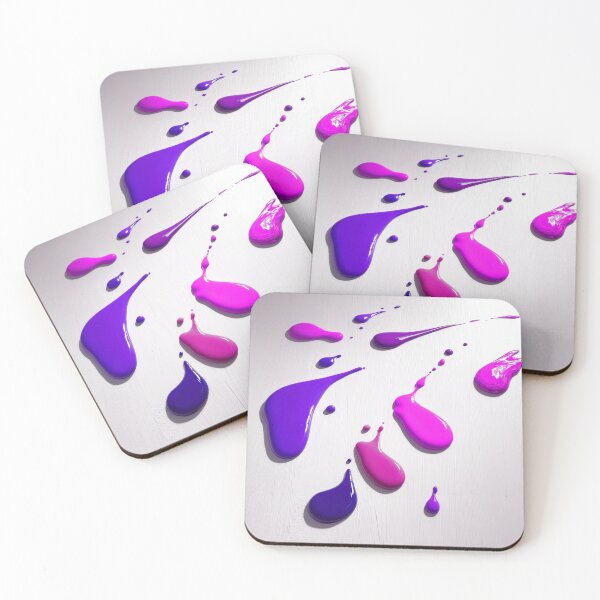 Item preview, Abstract 3D Paint Drips Purple and Magenta Pink designed and sold by Ingorgia Studio.