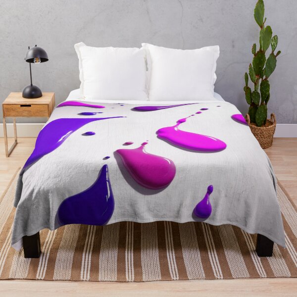 Item preview, Abstract 3D Paint Drips Purple and Magenta Pink designed and sold by Ingorgia Studio.