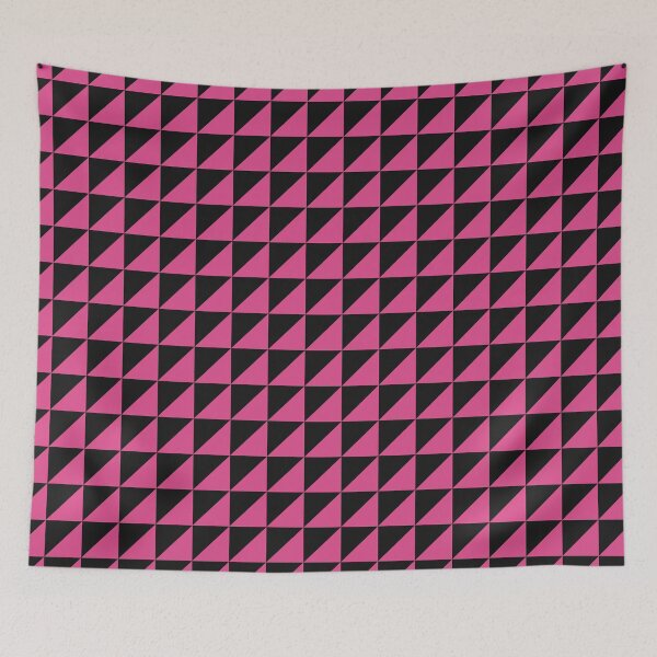 Item preview, Black And Hot Pink Triangle Mosaic Pattern designed and sold by pattern-archive.