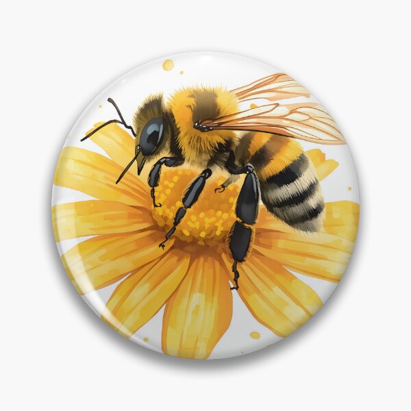 Item preview, Honeybee Watercolor Painting designed and sold by RawNaturePrints.
