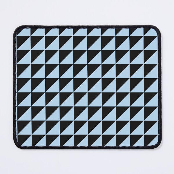 Item preview, Black And Ice Blue Triangle Mosaic Pattern designed and sold by pattern-archive.