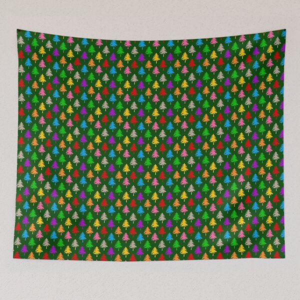 Item preview, Multicolored Pine Cone Trees - Green  designed and sold by PatternTitan.