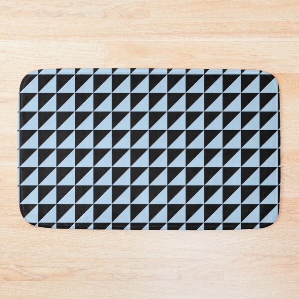 Item preview, Black And Ice Blue Triangle Mosaic Pattern designed and sold by pattern-archive.