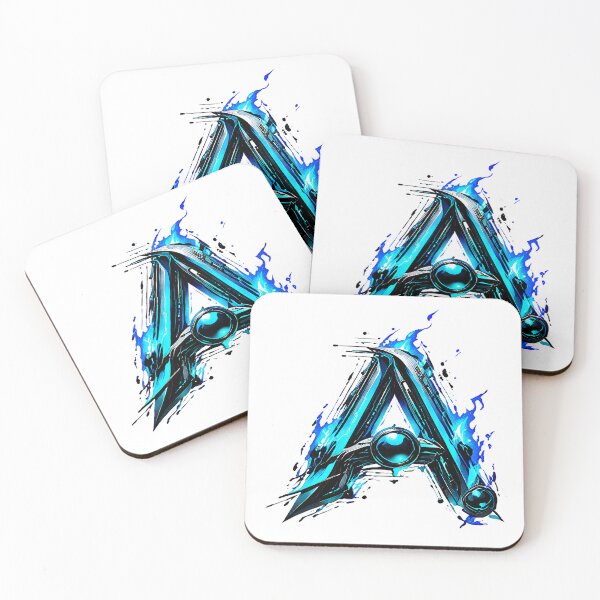 Item preview, AquaFlare Cipher: The Teal Inferno Letter A designed and sold by BlissBlvdShop.