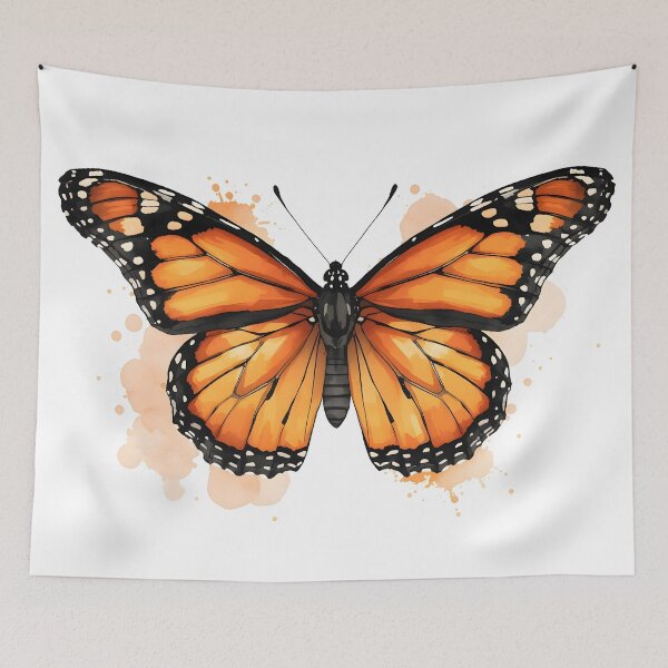 Item preview, Monarch Butterfly Watercolor Painting designed and sold by RawNaturePrints.